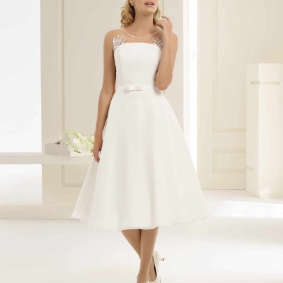 vestido novia corto tapazia