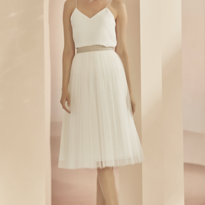 Falda de novia corto de tul