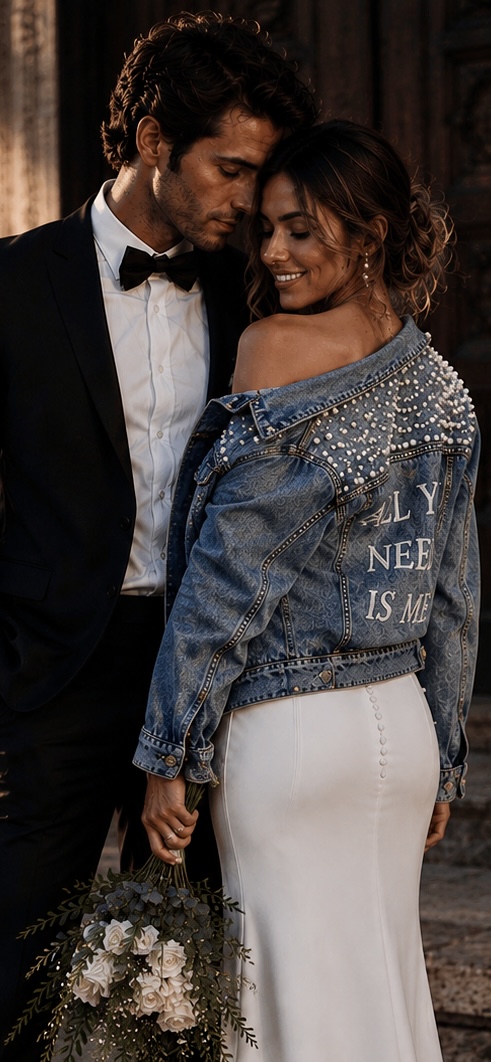chaqueta denim novia
